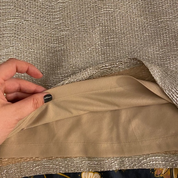 Decree Champagne Color, Shiny mini Skirt XL - Picture 2 of 8